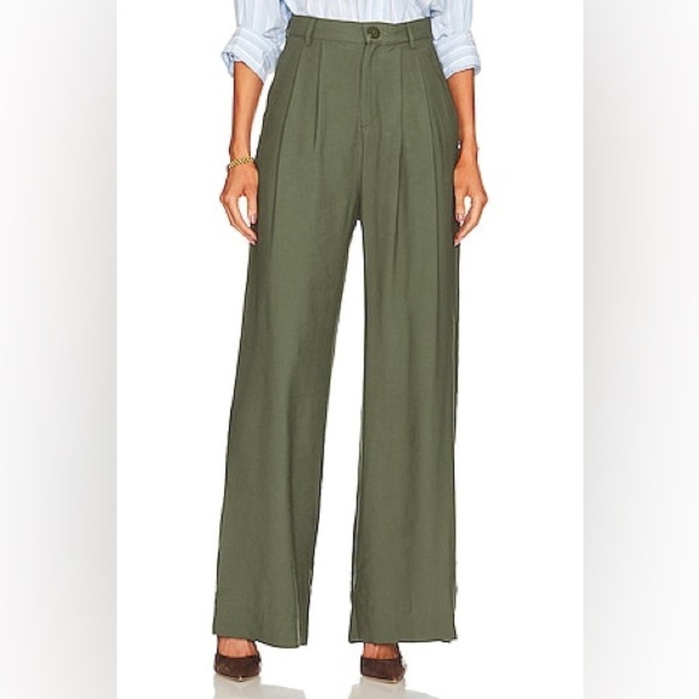 NONCHALANT LABEL Fabi Wide Leg Pant in Olive size Small